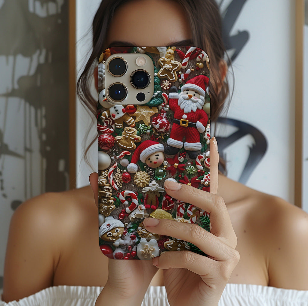 Mosaic Christmas Phone Case: Holiday iPhone, Galaxy, Pixel Cover