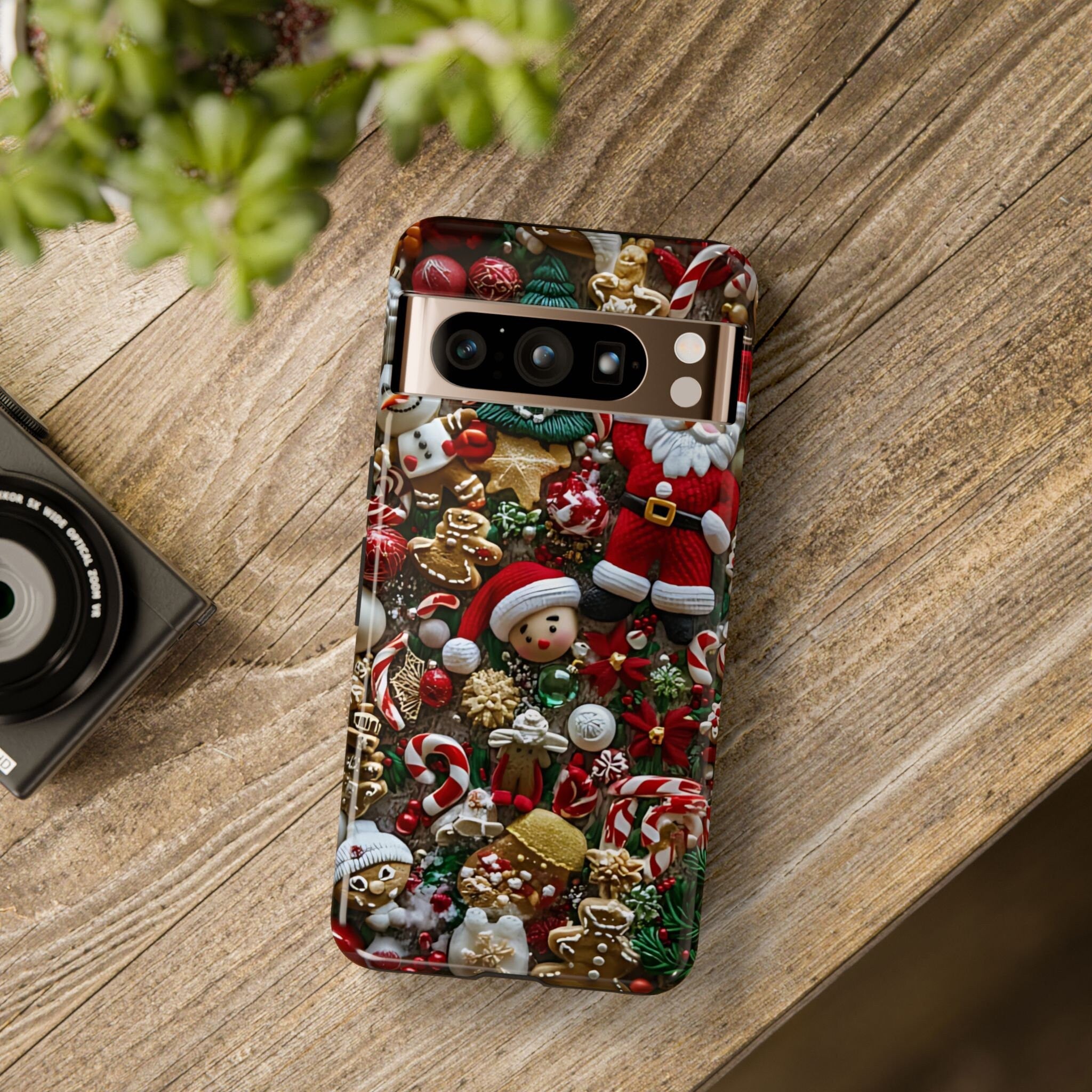 Mosaic Christmas Phone Case: Holiday iPhone, Galaxy, Pixel Cover