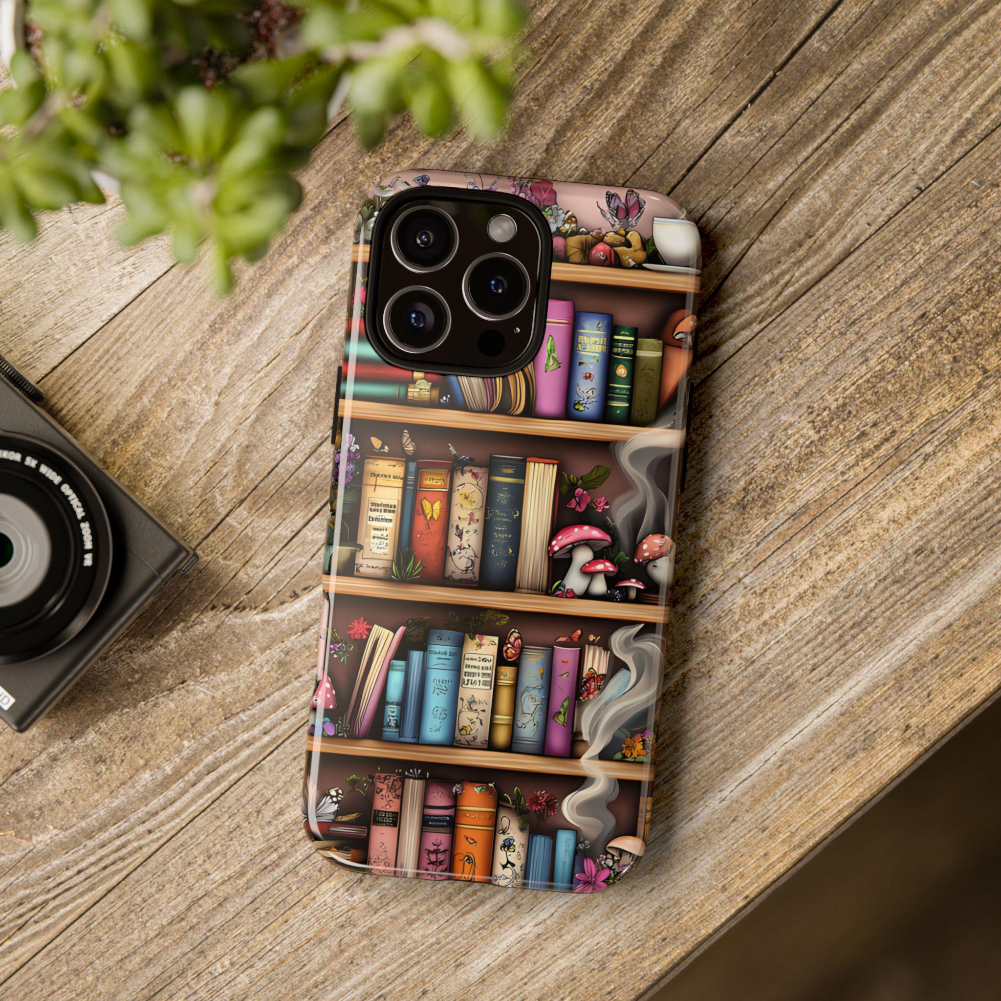 Bookish Phone Case: Fairy Garden Bookshelf Design