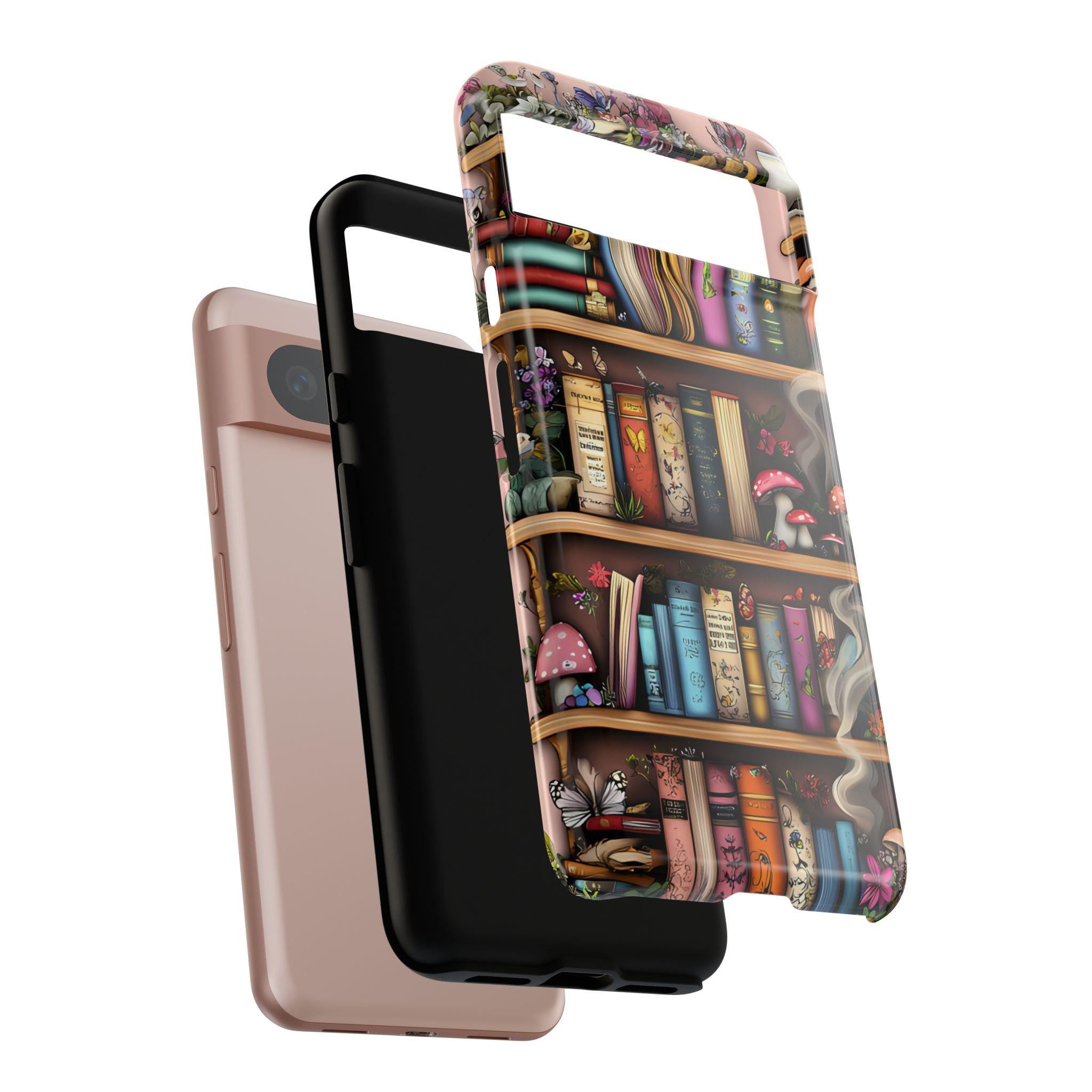 Bookish Phone Case: Fairy Garden Bookshelf Design