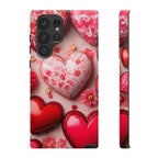 3D Hearts Phone Case: Preppy Valentine's Day Collage iPhone Galaxy Pixel