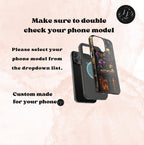 Gothic Floral Bookshelf iPhone Case: Faux Stained Glass, Magnetic Tough Case