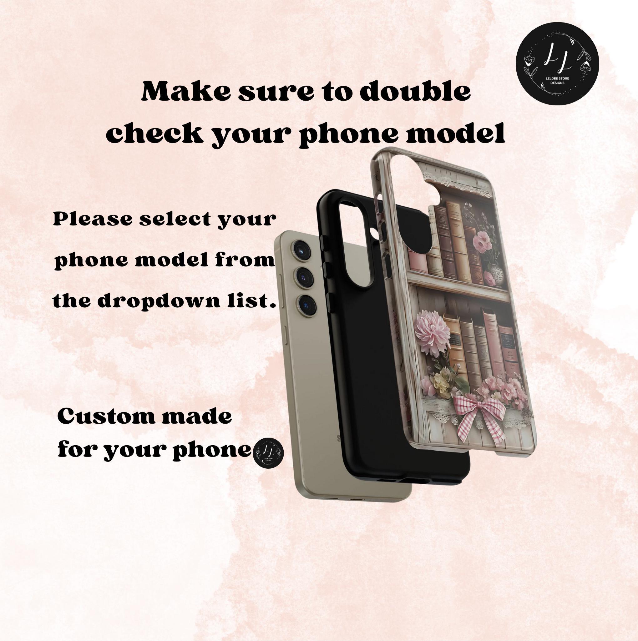 Bookish Pink Bookshelf Phone Case: Coquette Book Lover Gift