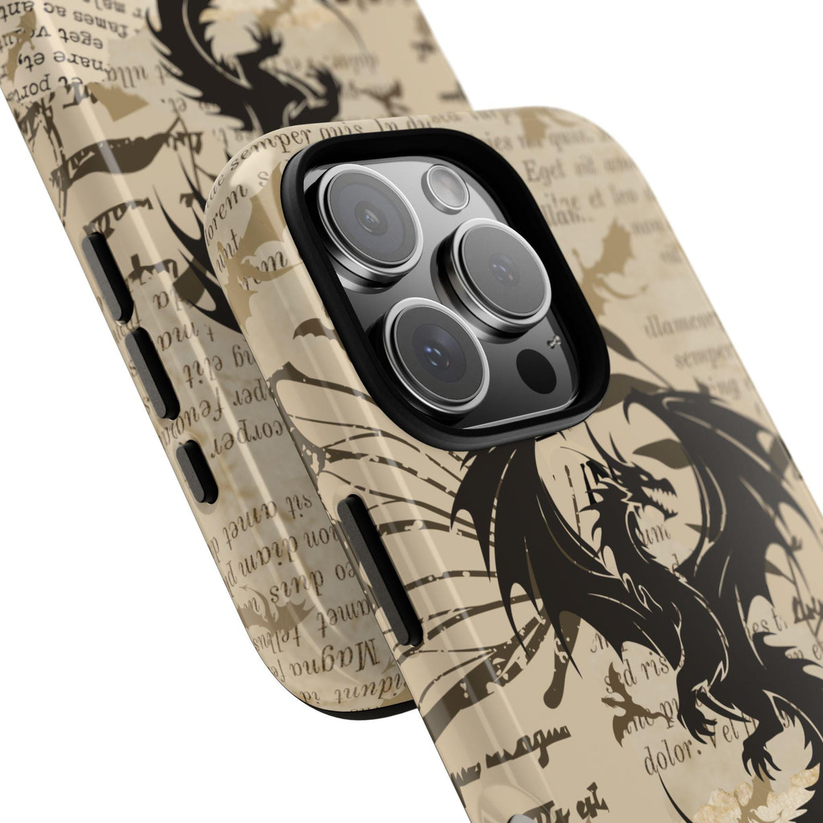 Vintage Dragon Bookish Phone Case: Fantasy Literary Design