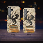 Vintage Dragon Bookish Phone Case: Fantasy Literary Design