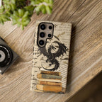 Vintage Dragon Bookish Phone Case: Fantasy Literary Design