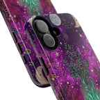 Celestial Witch Cauldron Phone Case: Floral Halloween Design