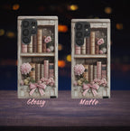 Bookish Pink Bookshelf Phone Case: Coquette Book Lover Gift