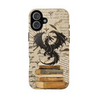 Vintage Dragon Bookish Phone Case: Fantasy Literary Design