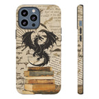Vintage Dragon Bookish Phone Case: Fantasy Literary Design
