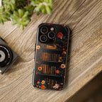 Floral Bookshelf Phone Case: Dark Academia Book Lover Gift