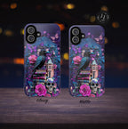 Gothic Raven Bookshelf Phone Case: Dark Academia Witch Floral