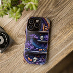 Purple Dragon Bookshelf Phone Case: Dark Academia Fantasy Cover