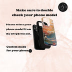 Beach Sunset Phone Case: Faux Stained Glass Ocean Waves