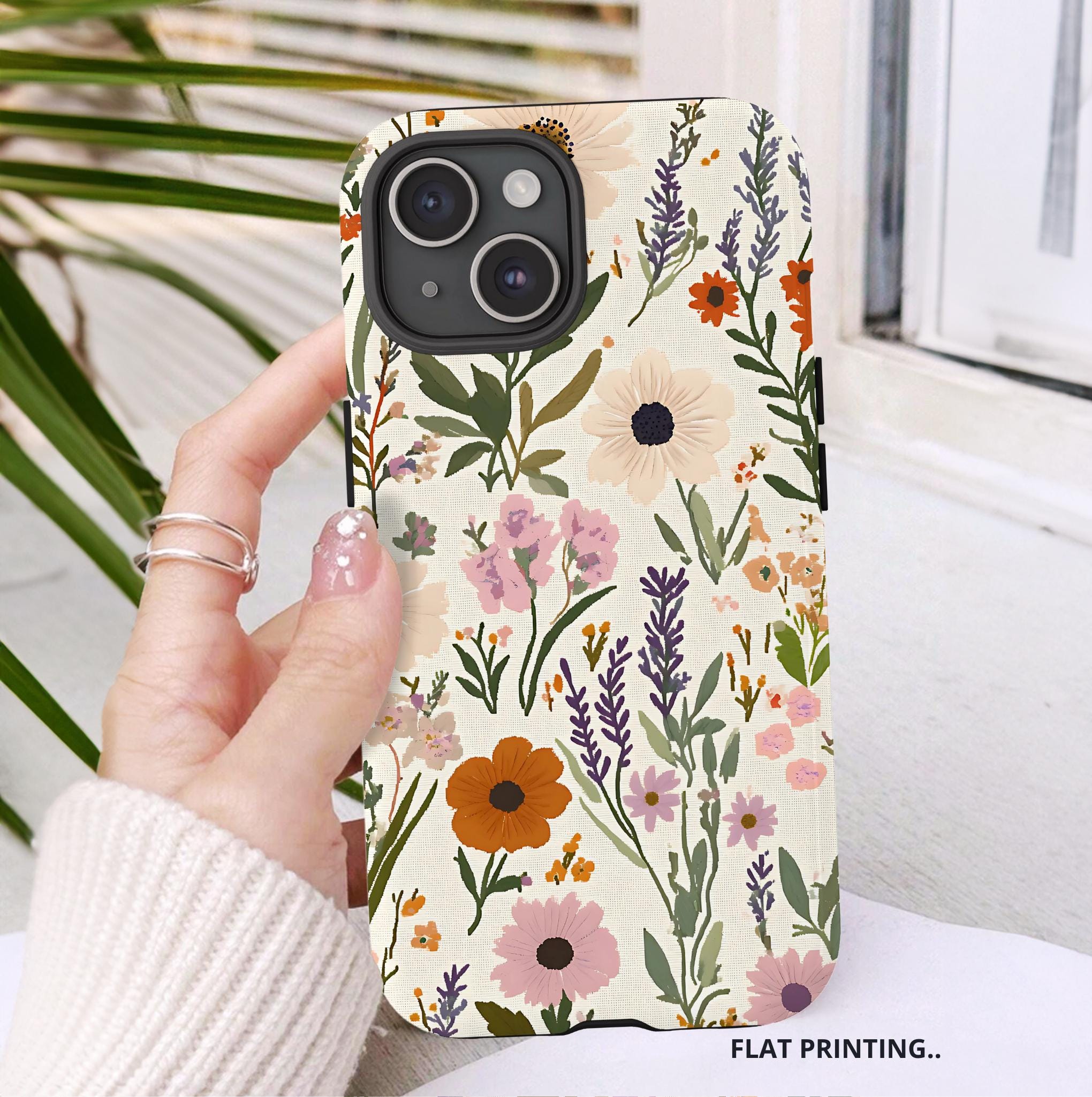 Boho Floral Phone Case: Vintage Botanical Design