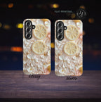 Lemon Floral Aesthetic Phone Case, Cool Phone Case, iPhone 16 15, Galaxy S25, Pixel 9 Pro Case, Cute Summer Design, Tough Protective Cover