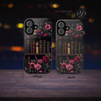 Floral Gothic Book Phone Case: Garden Purple Floral Cover, Bookworm Gift, iPhone, Galaxy, Pixel