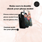 Tulip Phone Case: Faux Stained Glass Floral Design