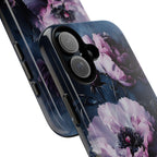 Gothic Floral Phone Case: Dark Academia Purple Flower Design