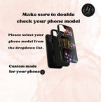 Celestial Bookshelf Phone Case: Mystical Gemstone Library Design