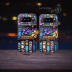 Floral Stained Glass Bookshelf Phone Case: Book Lover Gift