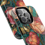 Boho Floral Mosaic Phone Case: Faux Stained Glass Botanical Design