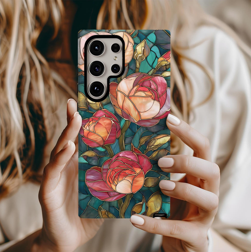 Floral Mosaic Phone Case: Botanical Boho iPhone Galaxy Pixel