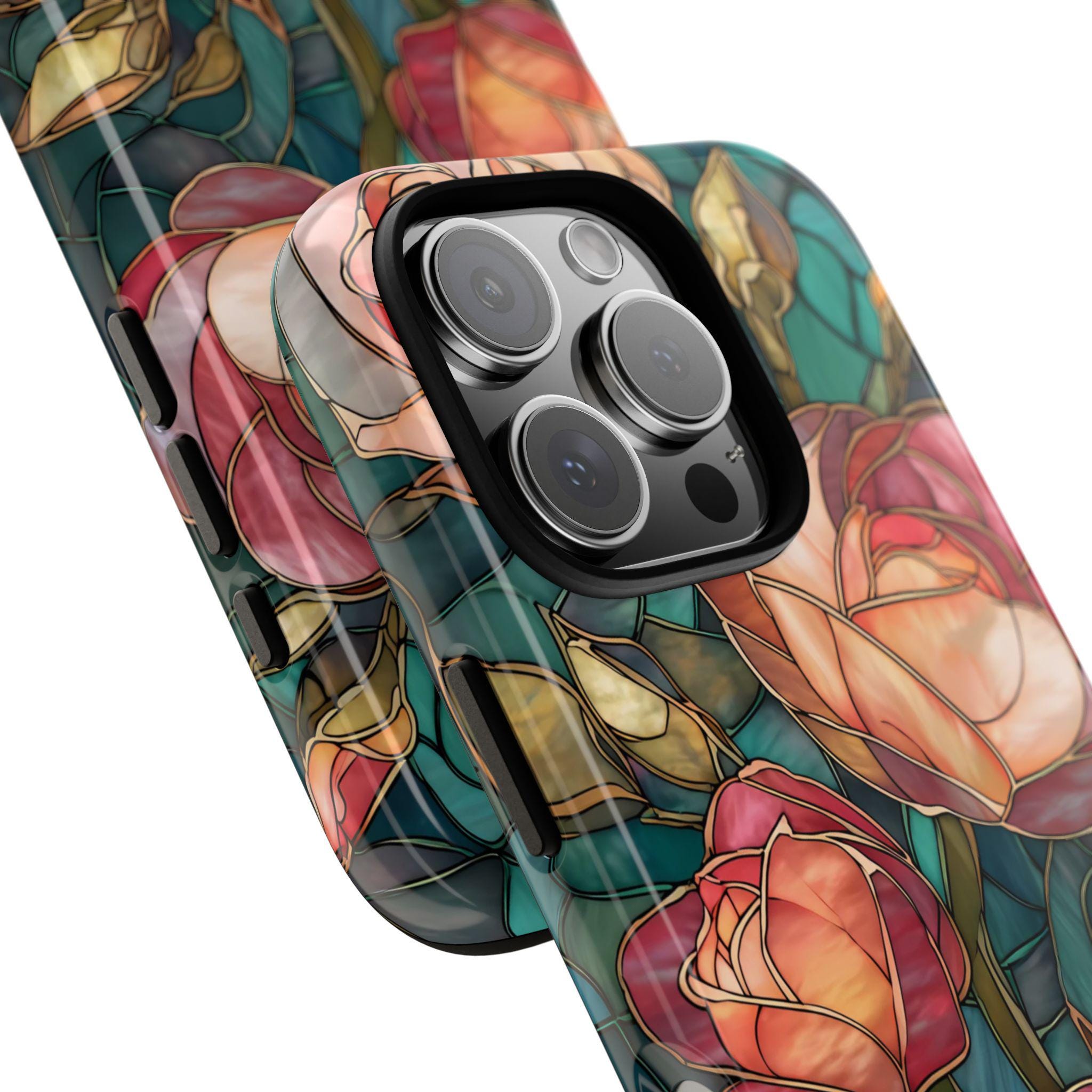 Floral Mosaic Phone Case: Botanical Boho iPhone Galaxy Pixel