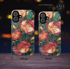 Boho Floral Mosaic Phone Case: Faux Stained Glass Botanical Design