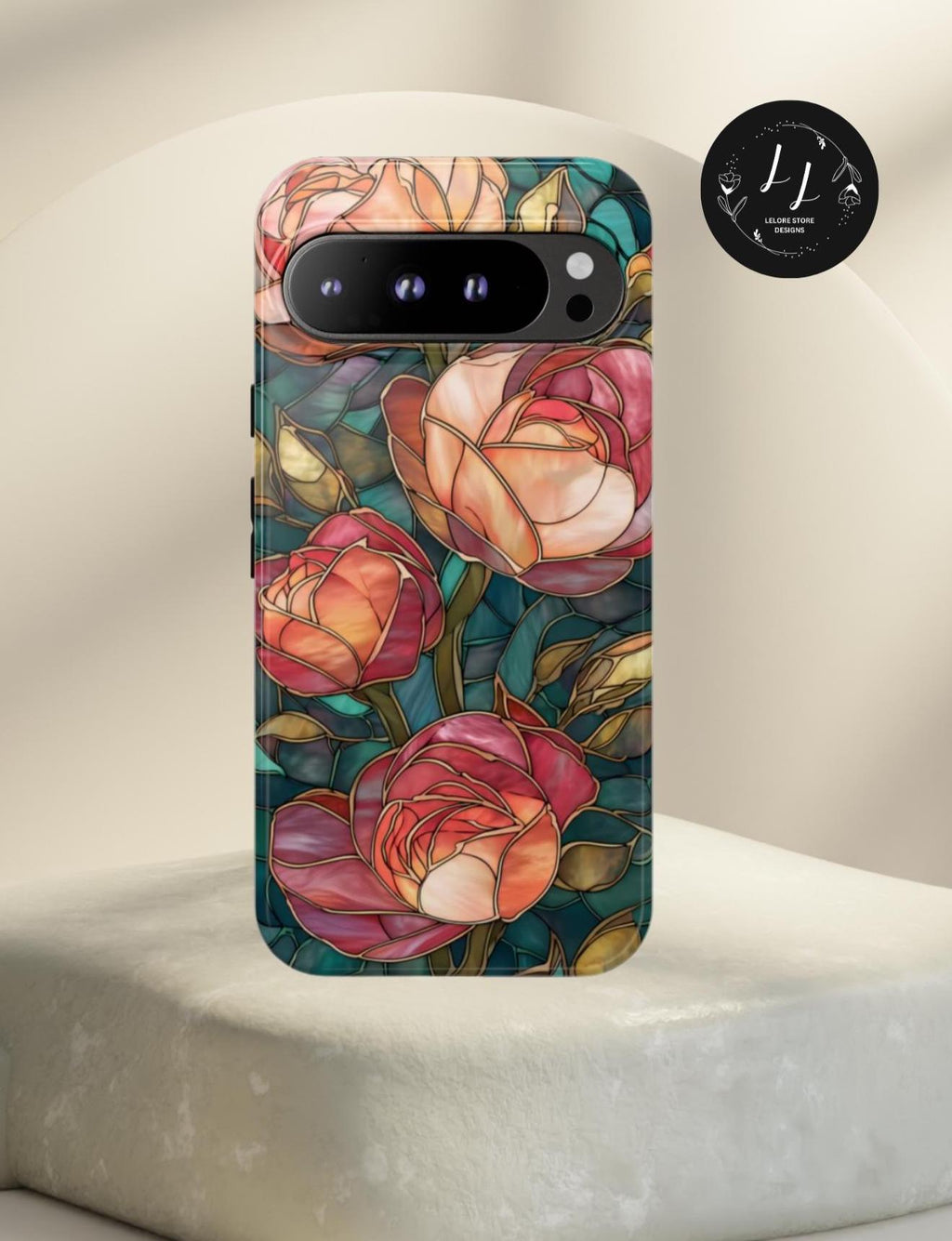 Floral Mosaic Phone Case: Botanical Boho iPhone Galaxy Pixel
