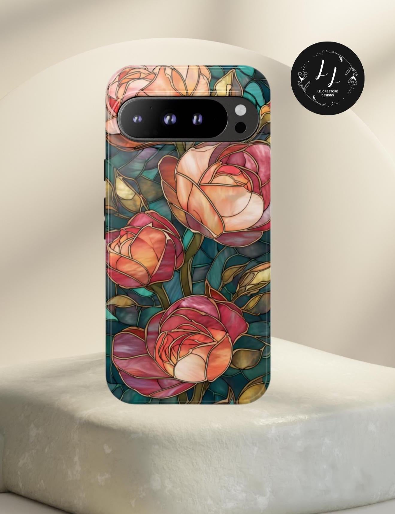 Floral Mosaic Phone Case: Botanical Boho iPhone Galaxy Pixel
