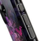 Gothic Bat Faux Stained Glass iPhone Case: Dark Academia MagSafe Compatible Holiday Cover