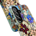 Floral Faux Stained Glass Phone Case: Wildflower Mosaic