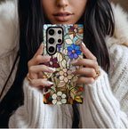 Floral Faux Stained Glass Phone Case: Wildflower Mosaic