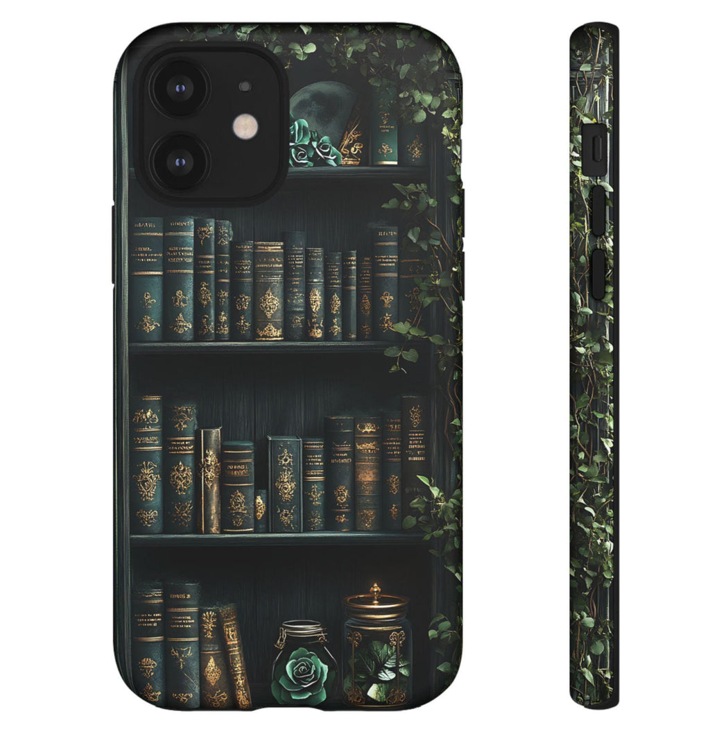 Floral Book Phone Case: Green Botanical Cover for iPhone, Galaxy, Pixel