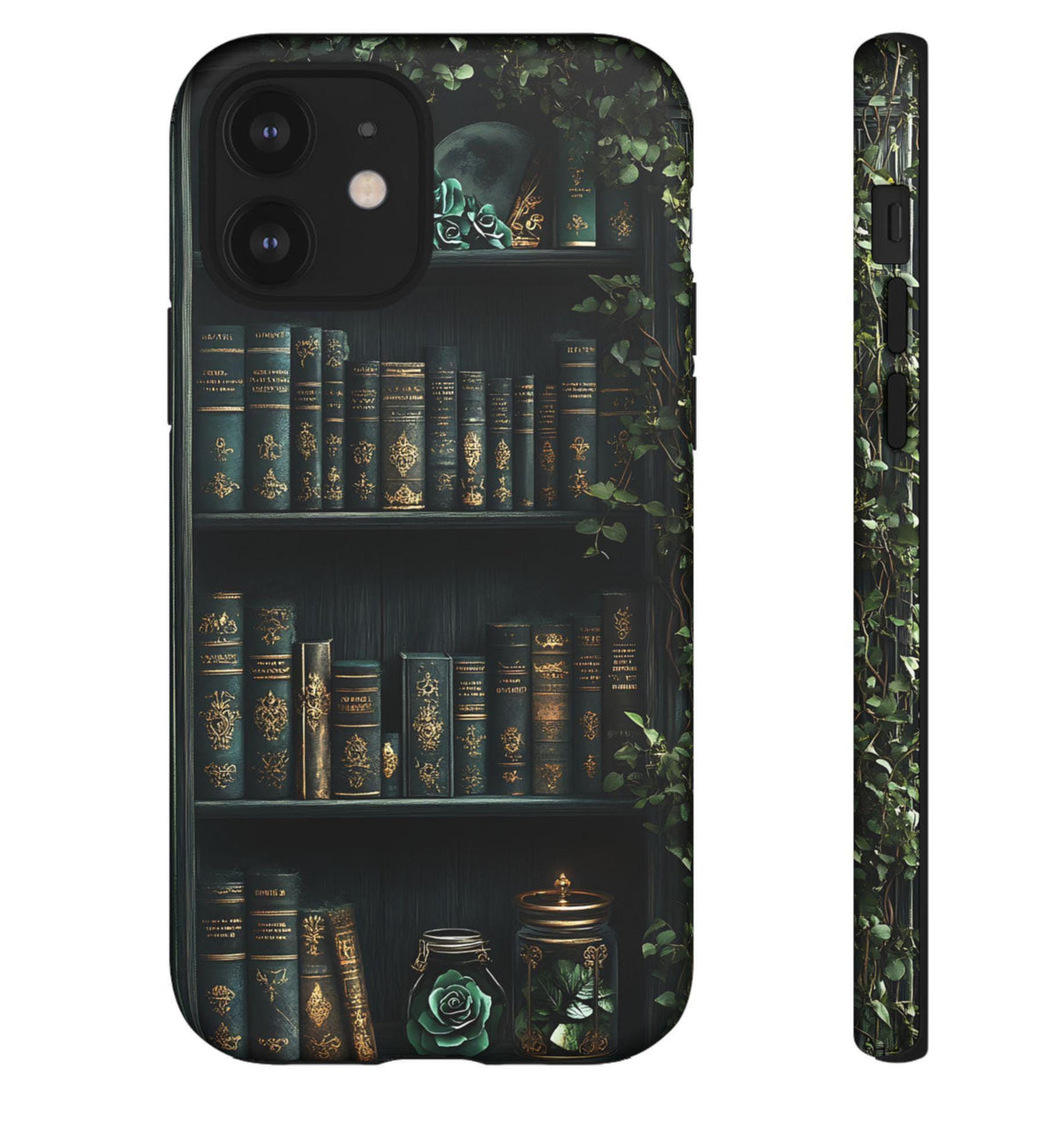 Floral Book Phone Case: Green Botanical Cover for iPhone, Galaxy, Pixel