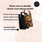 Boho Sunflower Phone Case: Floral Foliage Design