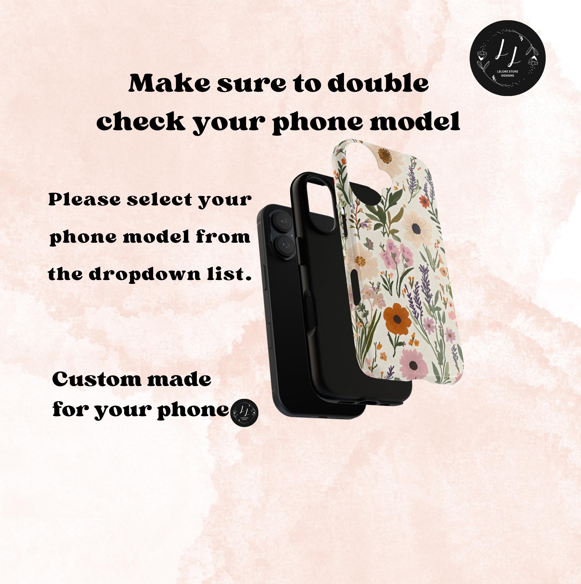 Boho Floral Phone Case: Vintage Botanical Design