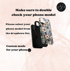 Floral Faux Stained Glass Phone Case: Romantic Wildflowers