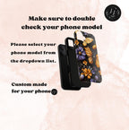 Honeybee Butterfly Floral Phone Case: Nature Mosaic Design