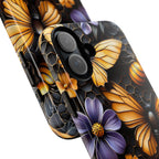 Honeybee Butterfly Floral Phone Case: Nature Mosaic Design