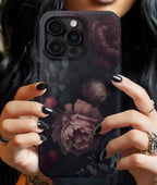 Dark Rose Gothic Phone Case: Purple Floral Victorian Style