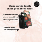 Boho Floral Mosaic Phone Case: Faux Stained Glass Botanical Design