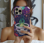 Celestial Cauldron Phone Case: Spooky Floral Witch Design Celestial Halloween cover