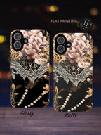 Leopard Print Phone Case: Chic Floral Lace Cover Design, iPhone, Galaxy, Pixel