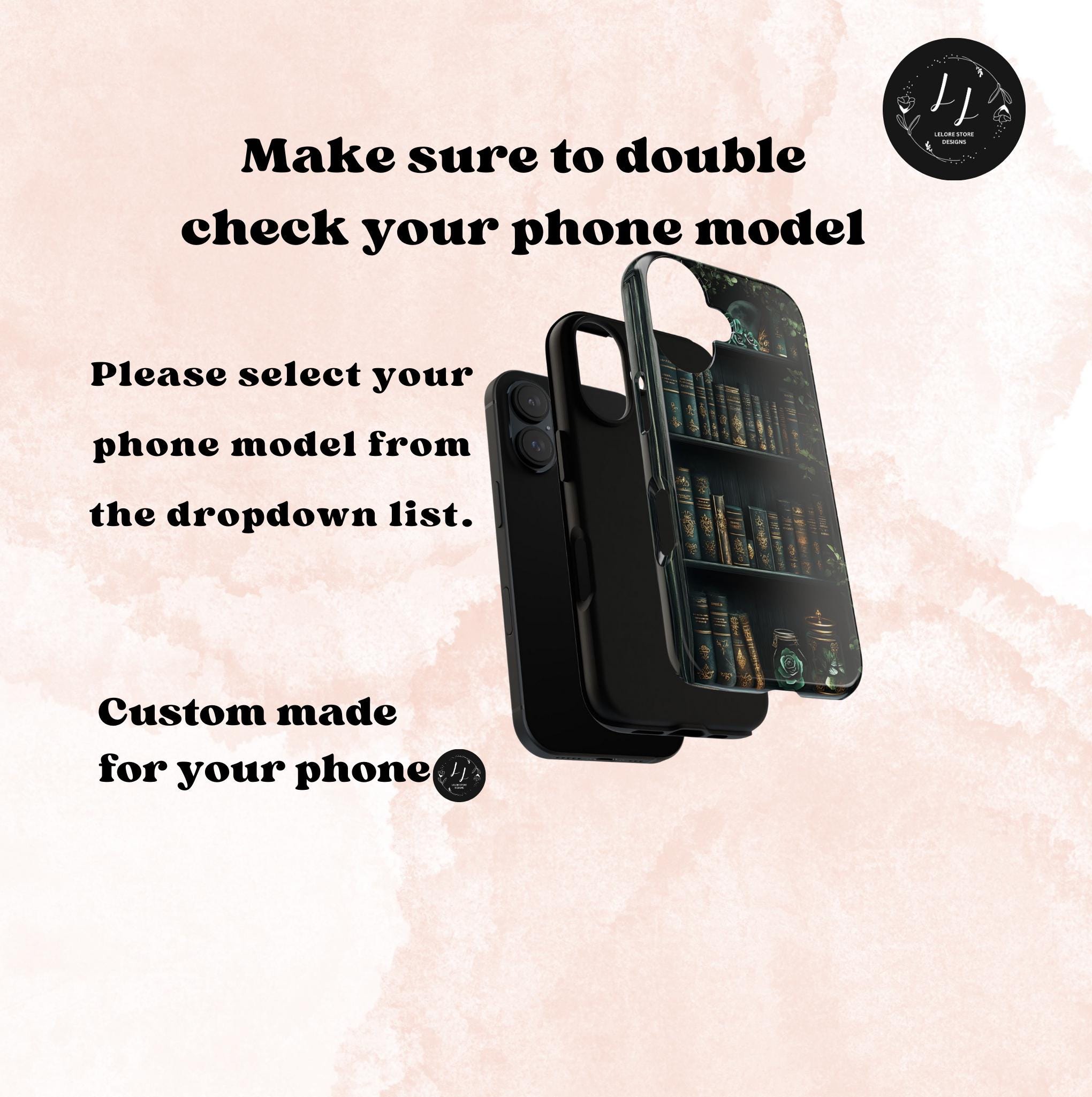 Floral Book Phone Case: Green Botanical Cover for iPhone, Galaxy, Pixel