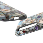 Floral Faux Stained Glass Phone Case: Romantic Wildflowers
