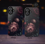 Dark Rose Gothic Phone Case: Purple Floral Victorian Style