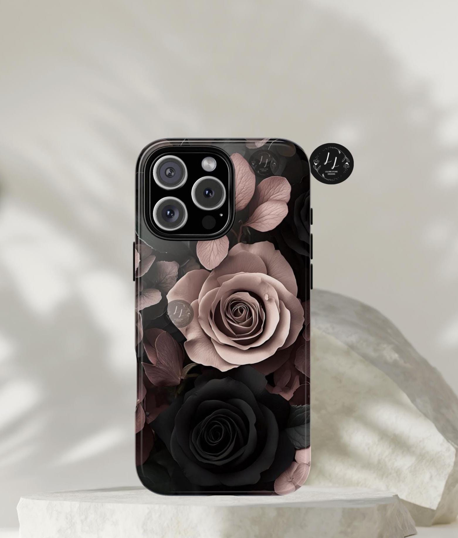 Gothic Rose Floral Victorian Baroque Phone Case Gothic iPhone Galaxy Pixel Cover