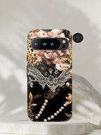 Leopard Animal Print Phone Case: Chic Floral Lace Design Cover Gift, iPhone, Galaxy, Pixel